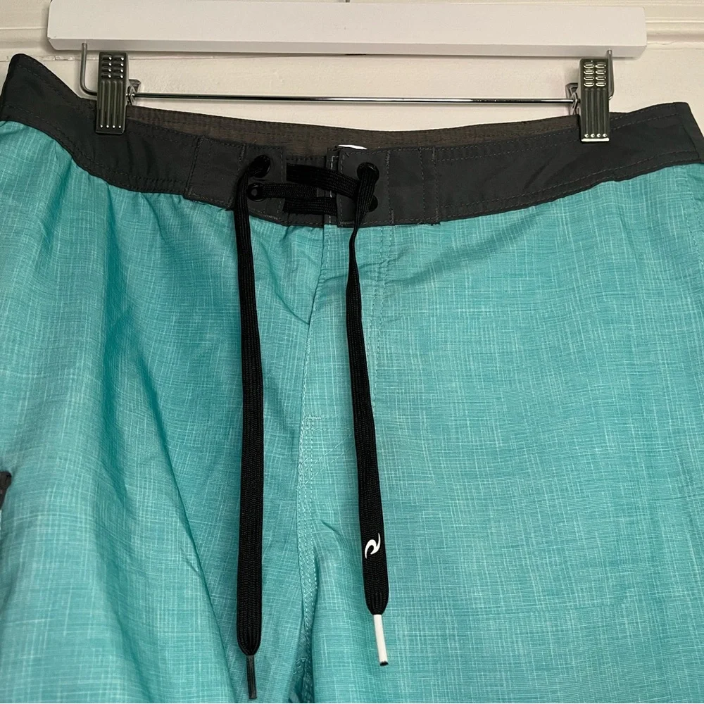 Rip Curl Board Shorts Mens 31 Teal Black Surf Swim Trunks